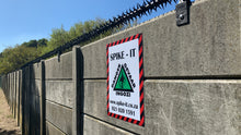 Load image into Gallery viewer, single row rotating spikes, Star rotating spikes, wall spikes, most effective anti-climb wall spikes, security spike, protect your home, secure your home business, security south africa, Spike-it security, Rola spikes, Star Spikes, rotating security spikes, wall spikes, vibracrete spikes, brick wall spikes,