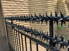 Load image into Gallery viewer, Double row rotating spikes, Star rotating spikes, wall spikes, most effective anti-climb wall spikes, security spike, protect your home, secure your home business, security south africa, Spike-it security, Rola spikes, Star Spikes, rotating security spikes