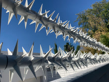 Load image into Gallery viewer, Double row rotating spikes, Star rotating spikes, wall spikes, most effective anti-climb wall spikes, security spike, protect your home, secure your home business, security south africa, Spike-it security, Rola spikes, Star Spikes, rotating security spikes