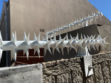 Load image into Gallery viewer, single row rotating spikes, Star rotating spikes, wall spikes, most effective anti-climb wall spikes, security spike, protect your home, secure your home business, security south africa, Spike-it security, Rola spikes, Star Spikes, rotating security spikes, wall spikes, vibracrete spikes, brick wall spikes,