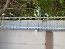 Load image into Gallery viewer, single row rotating spikes, Star rotating spikes, wall spikes, most effective anti-climb wall spikes, security spike, protect your home, secure your home business, security south africa, Spike-it security, Rola spikes, Star Spikes, rotating security spikes, wall spikes, vibracrete spikes, brick wall spikes,