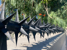 Load image into Gallery viewer, single row rotating spikes, Star rotating spikes, wall spikes, most effective anti-climb wall spikes, security spike, protect your home, secure your home business, security south africa, Spike-it security, Rola spikes, Star Spikes, rotating security spikes, wall spikes, vibracrete spikes, brick wall spikes,