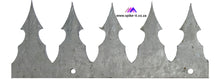 Load image into Gallery viewer, Castle Spikes 180 degrees supplied in 1.5m lengths palisade spikes clearvu spikes betaview spikes vibracrete walls