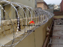 Load image into Gallery viewer, Razor wire security barrier Rola Security Spikes security spikes metal spikes clearvu spikes betaview spikes palisade spikes rotating spikes rola spikes starwallspikes vibracrete wall spikes home security hyperstore anticlimb security solutions fencing barbwire electric fencing cctv starwall spikes rotating spikes maximum security crime prevention alarms
