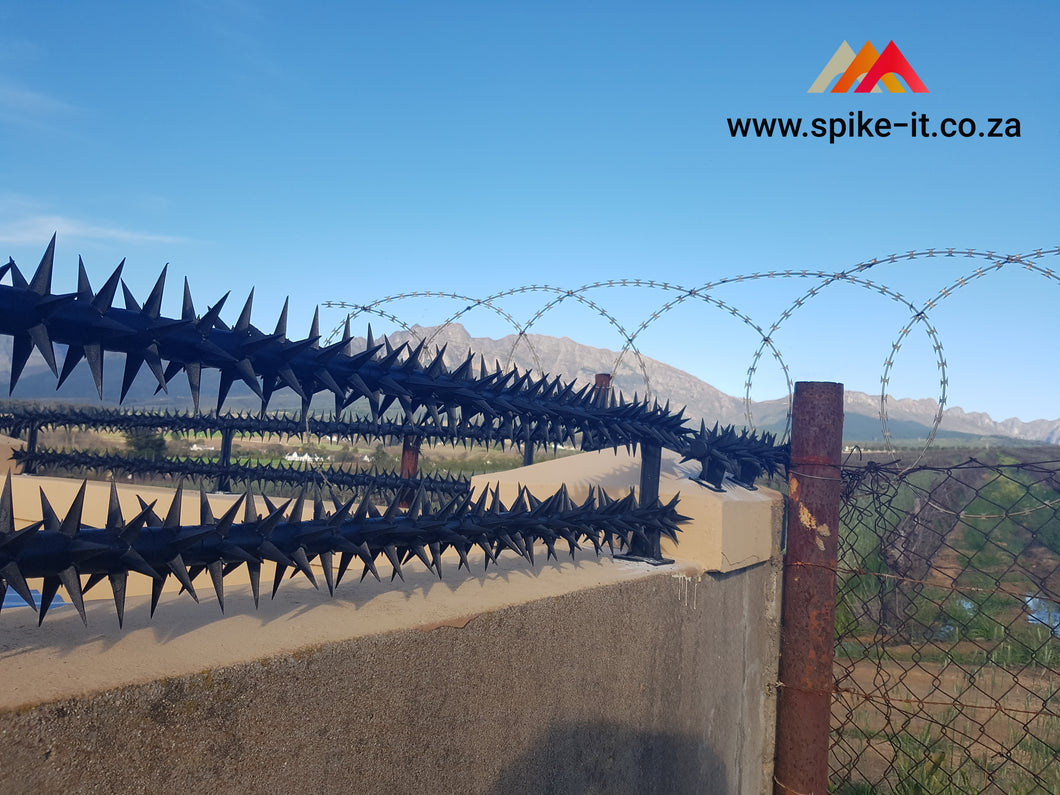 Double Row Rola Security Spikes - 20m kit wall spikes security spikes metal spikes clearvu spikes betaview spikes palisade spikes rotating spikes rola spikes starwallspikes vibracrete wall spikes home security hyperstore  Star Security Spikes Starwall Spikes Rola Spikes Rotating spikes