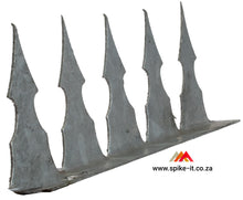 Load image into Gallery viewer, Castle Spikes 90 degrees supplied in 1.5m lengths Castle Spike 90 degrees supplied in 1.5m lengths wall spikes security spikes metal spikes clearvu spikes betaview spikes palisade spikes
