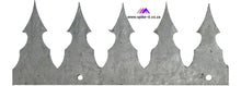 Load image into Gallery viewer, Castle Spikes 180 degrees supplied in 1.5m lengths palisade spikes clearvu spikes betaview spikes vibracrete walls
