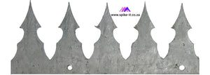 Castle Spikes 180 degrees supplied in 1.5m lengths palisade spikes clearvu spikes betaview spikes vibracrete walls